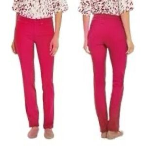 NYDJ Vibrant Pink Sheri Slim Jeans, size 10